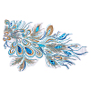 Peacock Tail Pattern Polyester Lace Computerized Embroidery Ornament Accessories DIY-WH0308-234B-1