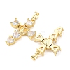 Easter Brass Micro Pave Clear Cubic Zirconia Pendants CU-E003-09G-B-2