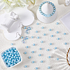 Spray Painted ABS Plastic Imitation Pearl Beads OACR-PA0001-38B-02-4