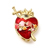 Brass Enamel Beads KK-Z125-18G-02-1