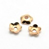 5-Petal Brass Tiny Flower Bead Caps KK-O043-06LG-1