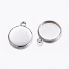 304 Stainless Steel Pendant Cabochon Settings X-STAS-K146-054-14mm-1