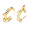 Brass Enamel Stud Earrings KK-CBA8324-23G-04-4