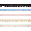 25 Yards 5 Colors Double Tiers Pleated Chiffon Polyester Ribbons ORIB-CW0001-01-1