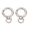 Rack Plating Brass Spring O Ring Clasps with Swivel Ring KK-CBAB1AF-09P-1
