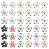 100Pcs Transparent Resin Sakura Flower Bead Caps RESI-TAC0012-20-3