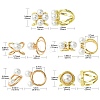 10Pcs 5 Styles Alloy with Plastic Scarf Buckle Ring AJEW-CJ0001-35-2