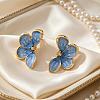 Zinc Alloy Enamel Stud Earrings for Women TW5605-2-3
