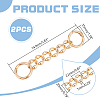 Unicraftale 2Pcs Alloy Oval Link Purse Strap Extenders FIND-UN0003-07KCG-3