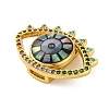 Brass Micro Pave Cubic Zirconia Slide Charms LS-KK-A232-01D-2