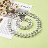 Handmade Curb Chain Bracelet & Necklace Set SJEW-JS01202-4