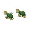 Brass Enamel Stud Earrings EJEW-A148-01C-4