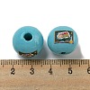 Printed Wood European Beads WOOD-L020-D12-3