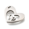201 Stainless Steel Pendants STAS-A116-01P-10-2