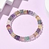 Natural Fluorite Beaded Bracelets G-H332-12-1