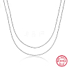 925 Sterling Silver Double Layer Necklaces XE7887-2-1