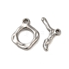 Non-Tarnish 304 Stainless Steel Toggle Clasps STAS-Q324-07P-1