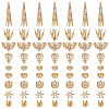 72Pcs 9 Styles Brass Bead Caps FIND-AR0005-37-1
