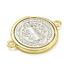 Rack Plating Brass Saint Benedict Medal Connector Charms KK-Z067-08G-02-2