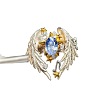 Alloy Rhinestone Wing Cuff Open Rings for Women WG253F1-01-3