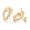 Nuggets 304 Stainless Steel Stud Earrings EJEW-T047-11G-2