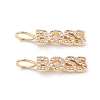 Brass Micro Pave Clear Cubic Zirconia Pendants X-ZIRC-L093-70G-1