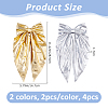 4Pcs 2 Colors Cloth Bowknot Hair Barrettes PHAR-FH0001-08-2