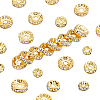 150Pcs 3 Style Brass Grade A Rhinestone Spacer Beads RB-NB0001-20-NF-1