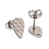 Non-Tarnish 304 Stainless Steel Stud Earring Findings STAS-O119-30P-2