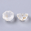 Two Tone Transparent Spray Painted Glass Beads X-GLAA-N035-06A-G07-3