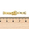 Brass Micro Pave Clear Cubic Zirconia Fold Over Clasps KK-H202-19G-3