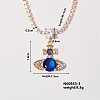 Demon Eye Necklace Hip-hop Rock Full Diamond Colorful Necklace PB4892-3-1