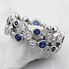 Hollow Brass Pave Cubic Zirconia Finger Rings FS-WG3B071-01-1