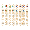 40Pcs 10 Styles Alloy Rhinestone Connector Charms FIND-TA0002-01-19