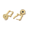 Brass Cubic Zirconia Hoop Earrings KK-H433-57G-2