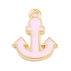 Light Gold Plated Alloy Enamel Charms ENAM-M219-07KCG-03-1