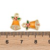 Brass Micro Pave Cubic Zirconia Charms KK-Z129-01G-02-3