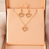Alloy Rhinestone Pendant Necklaces & Dangle Earrings Sets for Women FS-WGD52C4-09-1