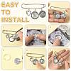 DIY Flat Round Alloy Commemorative Photo Pendants Making Kits DIY-FS0009-23-3