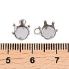 304 Stainless Steel Pendant Rhinestone Claw Charms Settings STAS-B121-01B-P-3