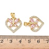 Brass Micro Pave Cubic Zirconia Pendants KK-L243-14G-04-3