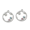 304 Stainless Steel with Rhinestone Pendants SA-CBA49D2-05P-1