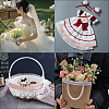 2 Rolll 2 Colors Polyester Frayed Grosgrain Ribbons OCOR-CY0001-39-4