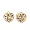 Brass Pave Cubic Zirconia Pendants KK-A286-01G-1