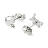 Non-Tarnish Cute Little Animal Theme 304 Stainless Steel Stud Earrings EJEW-B041-02D-P-2