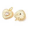 Valentine's Day Brass Pave Cubic Zirconia Charms CU-K002-44G-B-2