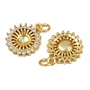 Brass Micro Pave Cubic Zirconia Pendants KK-I358-027G-2