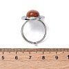 Oval Synthetic Goldstone Finger Rings RJEW-M063-01P-15-5