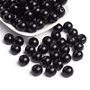 12MM Black Chunky Bubblegum Acrylic Round Solid Beads X-PAB705Y-7-1