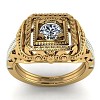 Square Alloy with Crystal Rhinestone Finger Rings FS-WG4A2D8-28-1